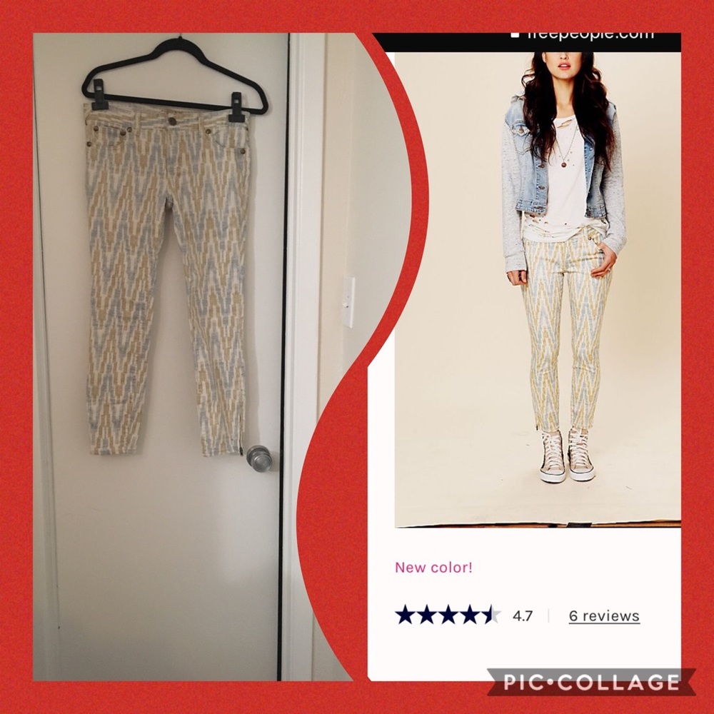Free people 27 Ikat skinny jeans